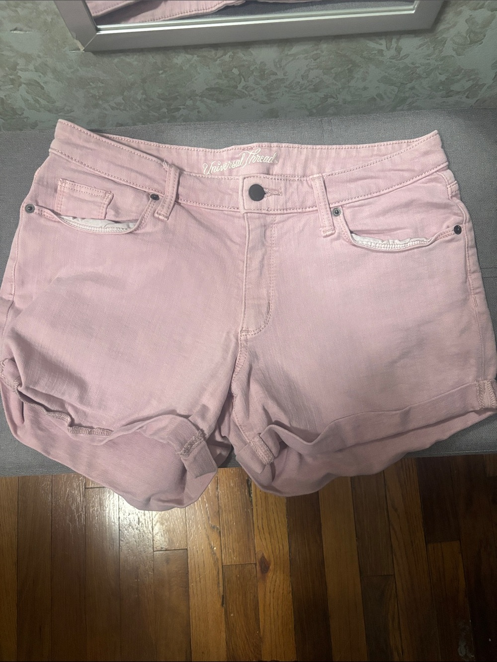 Universal Thread Pastel Pink Denim Shorts - Rolled Hem